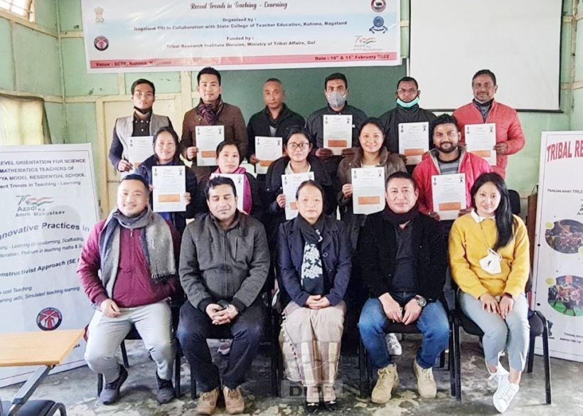 Participants and officials during the state level orientation for science and mathematics teachers of Eklavya Residential School held at State College of Teacher Education, Kohima on February 10. (DIPR Photo)